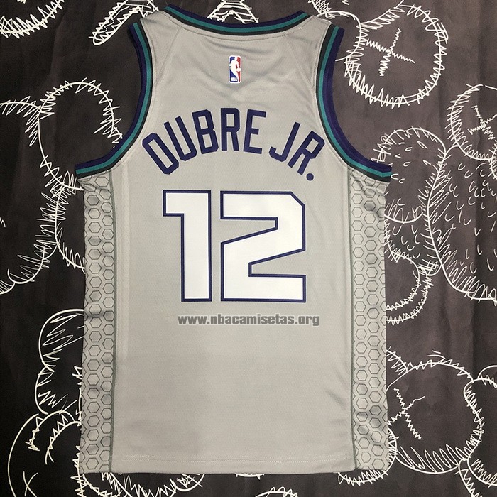 Camiseta Charlotte Hornets Kelly Oubre JR. NO 12 Ciudad Edition Gris